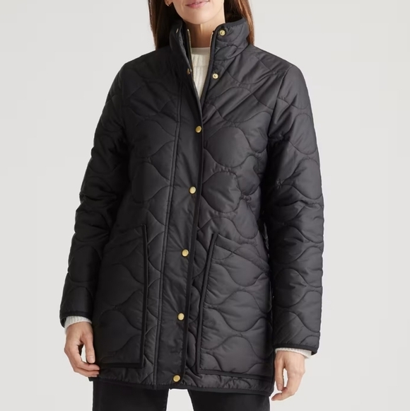 Quince Jackets & Blazers - Quince Featherless Quilted Long Puffer Jacket - black